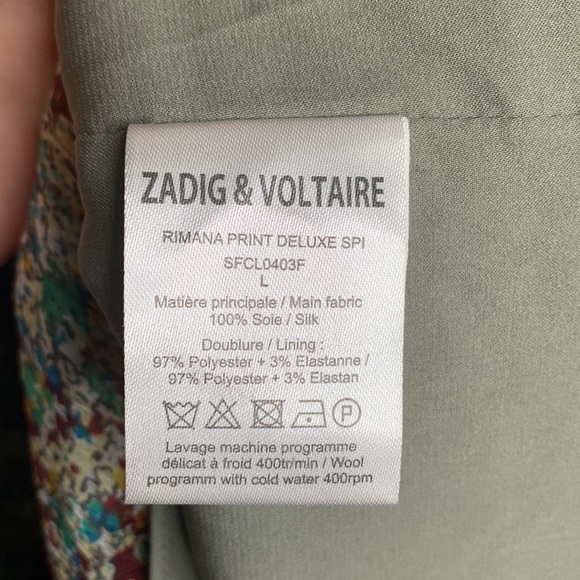 Zadig & Voltaire Deluxe Rimana Silk Print Dress - Picture 5 of 5